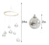 Dazzling Disco Ball Mobile, Spiral Spinner Ball, 7.8 Inch Nature Bamboo Circle, Indoor Outdoor Yard Garden Patio Home Decoration for Party Activit...