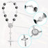 4 Pcs Rosary Beads Catholic, FineGood Cross Car Mirror Hanging Accessories Blessing Auto Rear View Mirror Pendant Car Decor Interior...