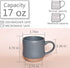 Bosmarlin Large Stoneware Speckled Coffee Mug, Big Ceramic Tea Cup, 17 Oz, Dishwasher and Microwave Safe (Blue, 1)...
