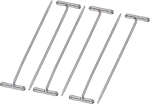 Mudder 100 Pack Wig T-Pins 2 Inch with Plastic Box, Silver...