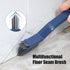 2-in-1 Cleaning Scrub Brush for Bathroom Gap, Long Handle Scrubber with Built-in Clip and Scraper, Holder Shower Cleaner Brushes for Kitchen Sink ...