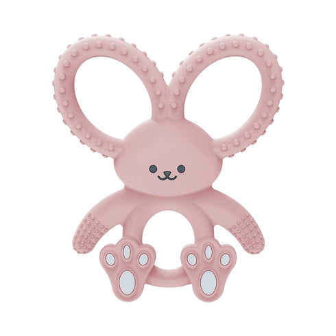 Dr. Brown's Flexees Pink Bunny, Soft 100% Silicone Baby Teether, BPA Free, 3m+...