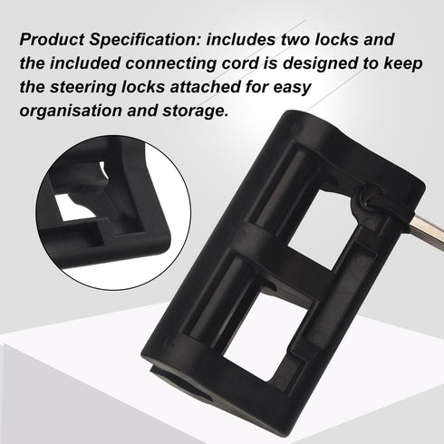 Hydraulic Steering Lock / 4" Outboard Motor Steering Lock, Stabilizers Fit in 4" Gaps, Keeping the Outboard Motor in Position When Towing - Transo...