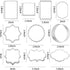 10 PCS Plaque Frame Cookie Cutters Set Fondant Tiles Biscuit Cutter Molds for Cookie Fruit Shapes...