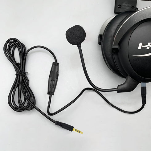 HyperX Cloud Alpha Cable, Removable Replacement Alpha Cord, with Mute & Volume Controls Compatible with HyperX Cloud Mix Alpha Gaming Headset (No ...