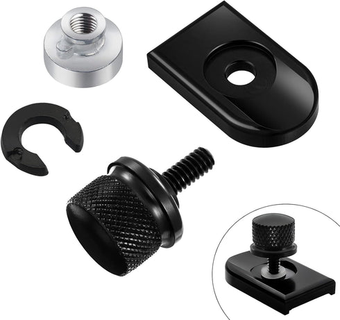 PBYMT Rear Seat Bolt Quick Release Seat Tab Cover Screws Hardware Kit Compatible for Harley Road King Street Electra Glide Dyna Softail 1997-2025...