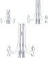 uxcell 3pcs 4.3" 6.3" 10" Easel Plate Holder, Plastic Folding Display Stand Clear for Decorative Picture Frame...