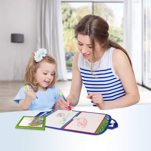 Jenilily Water Doodle Mat Portable Travel Drawing Bag Mat with Pen Educational Painting Toy for Toddlers Kids...