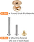 Mini Drawer Pulls (10mm/0.39") 10Pcs, Zinc Alloy Mini Round Head Knobs Pull Handle with Screws - for Home Cabinet Drawer Handle, Light Gold...