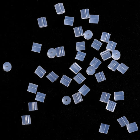 Clear Earring Backs, 200PCS Plastic Earring Stoppers, Tube Earring Findings, Hypo-allergenic Jewelry Accessories...