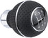 Abfer Manual Shifter Knob Car Leather Gear Head Stick Shift Knobs 5 Speed Fit Most Vehicle Truck, Silver...