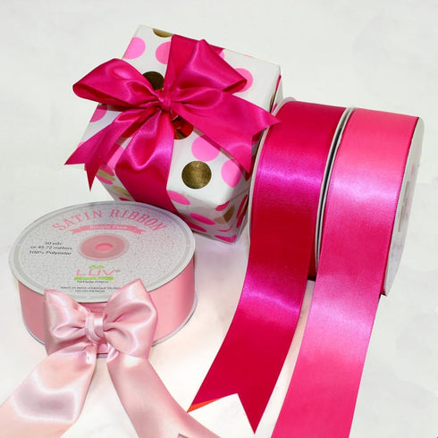 Creative Ideas PSF1102-175 Solid Satin Ribbon, 1-1/2"/50 yd, Hot Pink...