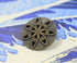 Bezelry 12 Pieces Marquise Petals Metal Shank Buttons 20mm (3/4 inch) (Antique Brass)...