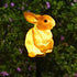 Rabbit Garden Ornaments Bunny Decor Solar Outdoor Statue Animal Lawn Yard Decorations Outside Stake Waterproof Patio Cute Brown Hare Figurines Lig...