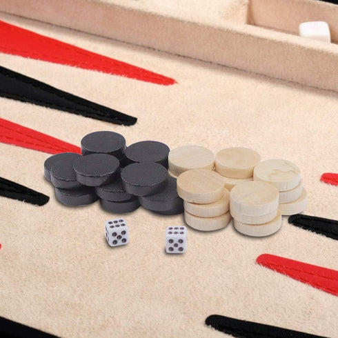 32Pcs 0.7inch Draughts and Checkers and Backgammon Chess Piece for Kids Board Game Learning Camping...