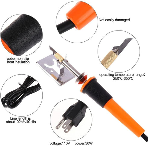 67Pcs Electric Hot Knife Cutter Tool Set, Hot Knife Multipurpose Stencil Cutter with Metal Stand, 60 Pieces Blades,110V...