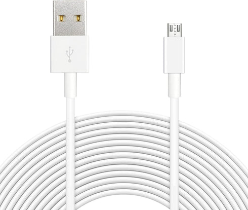 16.4ft 5M Power Extension Cable for Wyze Cam, YI Camera, Nest Cam, Blink, Netvue, Kasa Cam, Cloud Camera, Furbo Dog, Arlo Q, USB to Micro USB Exte...