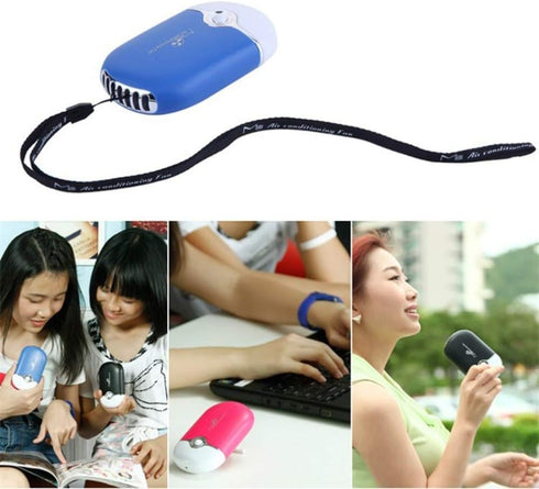 Yimart Portable Rechargeable Electric Bladeless USB Mini Air Conditioning Refrigeration Blower Dryer Fan For Eyelash Extension (Blue)...