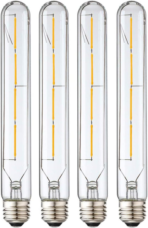 Leools T10 Led Long Bulbs,4W Dimmable Tubular Bulb,40 Watt Equivalent,E26 Edison Style Vintage LED Filament Light Bulb,2700K Warm White,8.9in(225m...