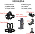 Phone Chest Mount Harness Vest and Head Strap Clip Holder for POV/VLOG, Compatible with iPhone,Samsung,GoPro Hero,DJI Osmo,AKASO and Action Camera...