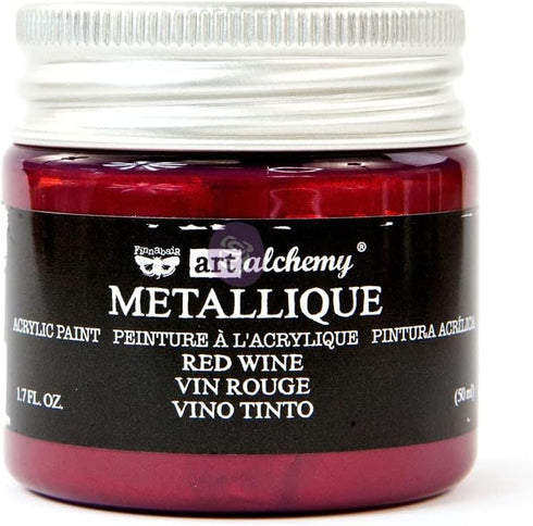 Prima Marketing Metallique Red Wine Finnabair Art Alchemy Acrylic Paint, 1.7 Fl Oz (Pack of 1)...