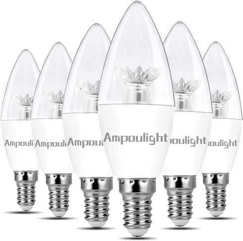 E12 LED Candelabra Bulbs 2700K Warm White 3W 60Watt Equivalent,Ceiling Fan Light Bulbs...