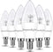 E12 LED Candelabra Bulbs 2700K Warm White 3W 60Watt Equivalent,Ceiling Fan Light Bulbs...