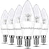 E12 LED Candelabra Bulbs 2700K Warm White 3W 60Watt Equivalent,Ceiling Fan Light Bulbs...