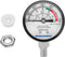 MEASUREMAN Black Steel Pressure Cooker Gauge, Pressure Canner Gauge, Steam Pressure Gauge, 2" Dial, Lower Mount, Including Hexagon Gasket and Nut...