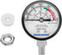 MEASUREMAN Black Steel Pressure Cooker Gauge, Pressure Canner Gauge, Steam Pressure Gauge, 2" Dial, Lower Mount, Including Hexagon Gasket and Nut...