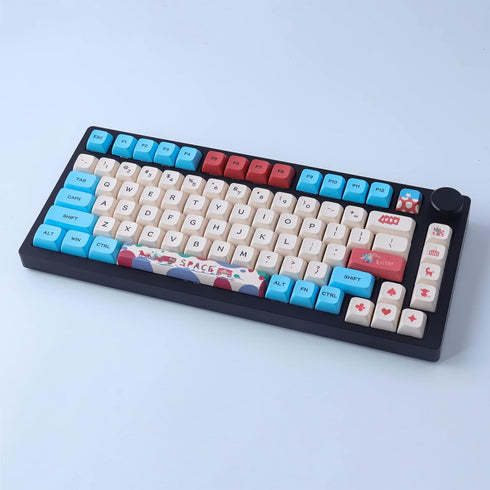 Hyekit PBT Keycaps 130 Keys Circus Keycaps Dye-Sublimation Cute Keycaps XDA Profile Custom Keycaps for Cherry Gateron MX Switches Mechanical Keybo...