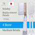 Ionic Toothbrush Replacement Brush Heads Refill, 4 Count -4 Row Medium Bristle...