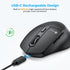 iClever Bluetooth Mouse, MD360 Wireless Ergonomic Mouse with Mouse Jiggle, Rechargeable Computer Mouse for Multi Devices(BT+2.4Ghz Connection), 4 ...