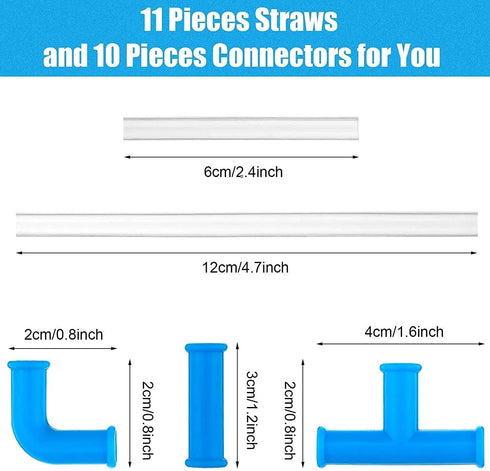 DIY Crazy Straws Make Your Own Straw, 30 PCS Build A Straws Kit DIY Pip Straws Connectors Reusable Silly Straws Crazy Funy Straws Great for Birthd...