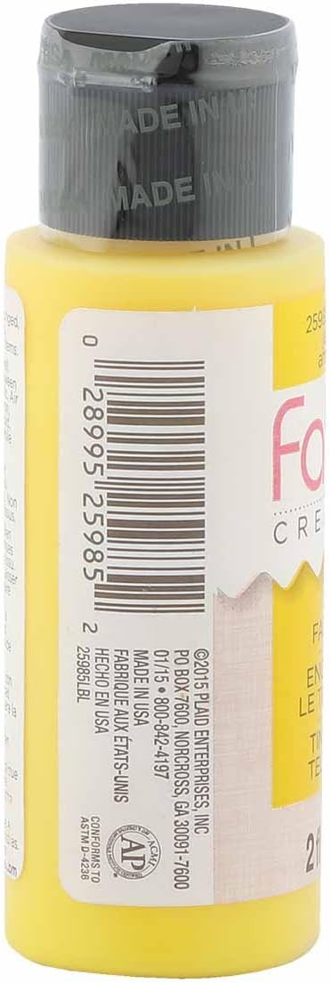 Fabric Creations Fabric Ink in Assorted Colors (2-Ounce), Real Yellow...