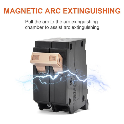 30-Amp Breaker 2-Pole Circuit Breaker,C230 Breaker, 3/4-Inch Plug-in Circuit Breaker,Thermal Magnetic Protection,10 KAIC, 120/240V...