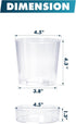 4.5 Inch Clear Acrylic Planter Pot with Tray, Orchid Pot with Drainage Holes, Deep Saucer for Bottom Watering, Transparent Containers for Indoor P...