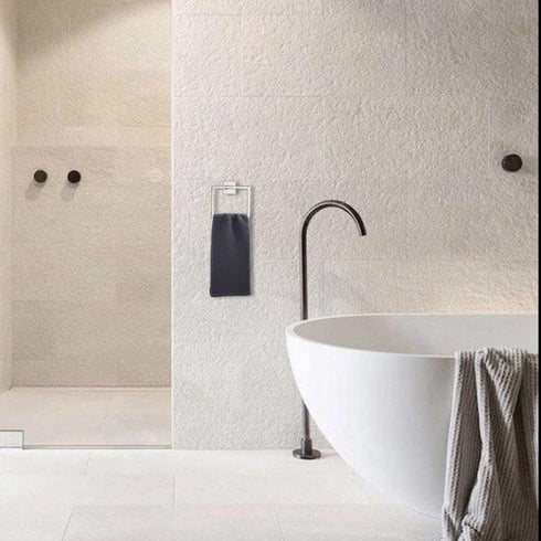 Hand Towel Bar, Bathroom Accessories Towel Holder, SUS304 Stainless Steel Hand Towel Rack Chrome Polish Finished, Bath Hardware Square Towel Rod, ...