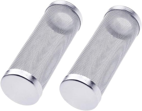Quickun Stainless Steel Aquarium Flow Fish Filter Guard Net Shrimp Safe Inlet Inflow Protect Basket Mesh Media 12mm, 2Pcs...