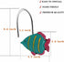Fish Shower Curtain Hooks Rings for Under The Sea Bathroom Decor, Beach Shower Curtain Hooks, Nautical Shower Curtain Hooks, Decorative Shower Cur...