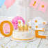 Amosfun 2pcs Mini Crown Cake Topper Pearl Rhinestone Queen Princess Tiara Crown for Birthday Wedding Party Cake Decorations Supplies (Golden)...
