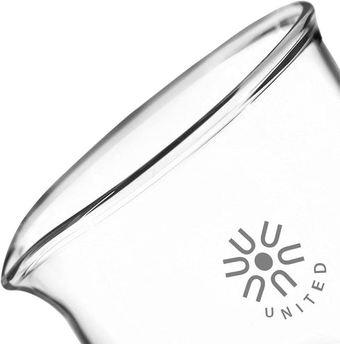 United Scientific™ 1000mL (1L) Beaker, Low Form Griffin, Boro. 3.3 Glass, Double Scale, Graduated...