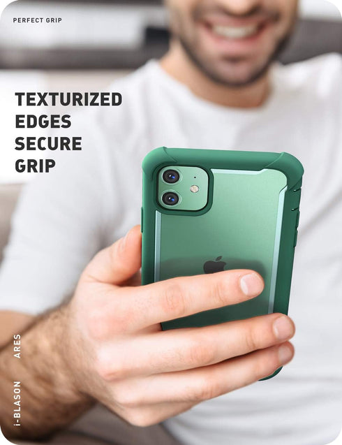 i-Blason Ares Case for iPhone 11 6.1 inch (2019 Release), Dual Layer Rugged Clear Bumper Case with Built-in Screen Protector (Mint Green)...