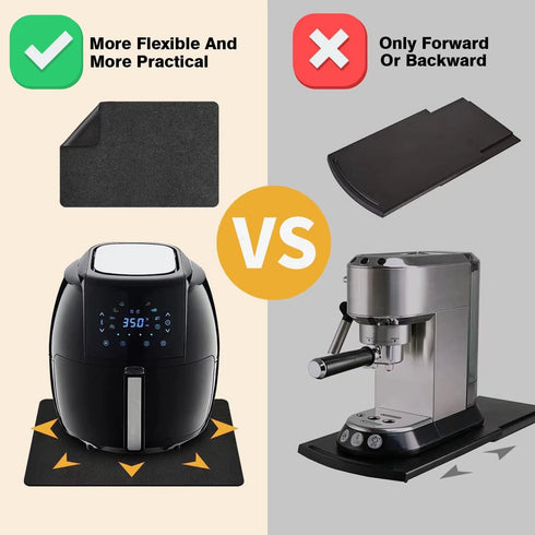 Heat Resistant Mats for Air Fryer Coffee Maker Kitchen Countertop, 4 Pcs 16 x 12 In Non-slip Silicone Appliance Slider for COSORI Ninja Foodi Air ...