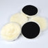 OKAYDA Lambswool Polishing Pads 5 inch Soft Sheepskin Buffing Pads with Hook and Loop Back Design Cutting Pad for Car, Furniture, Glass and So On...