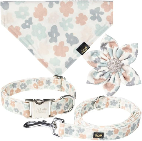 Dog Leash, 4 Feet Long, Stylish, Cute and Durable Accessories for Small, Medium and Large Pets, Training and Walking (Ditzy Floral, Small)...