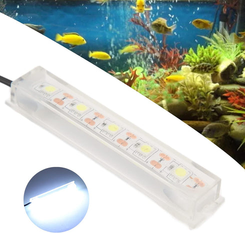 LED Aquarium Light, Small USB Fish Tank White Light Daily Lighting Plant Light Aquarium USB Light for Indoor Aquarium Plants Fish Tank Desktop Min...