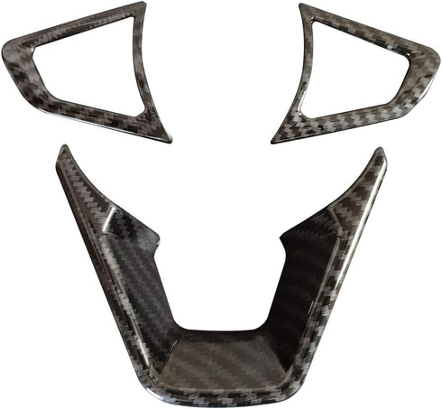 3PCS Carbon Fiber Folor Steering Wheel Cover Fit for Ford Fusion Mondeo Edge...