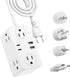 European Travel Plug Adapter, EU/UK/US Travel Adapter Power Strip, 6 AC Outlets, 20W USB C Power Delivery, 3ft Wrapped Around Extension Cord, Comp...
