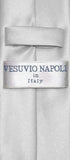 Vesuvio Napoli Narrow NeckTie Skinny SILVER GREY Color Men's Thin 2.5" Neck Tie...